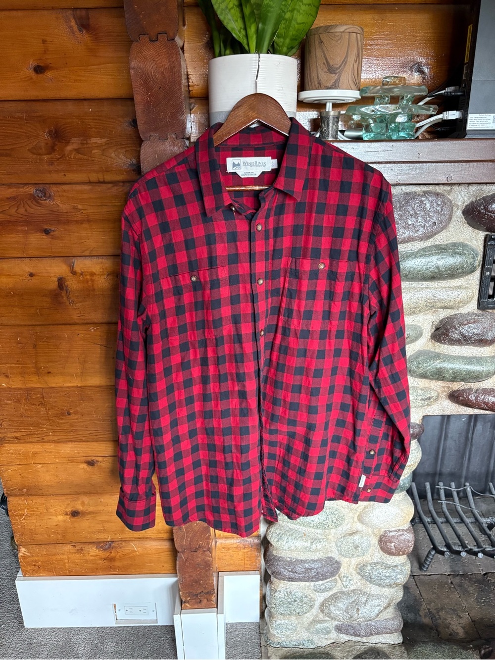 WindRiver Buffalo Plaid Flannel Button-Up Shirt Men’s Large
